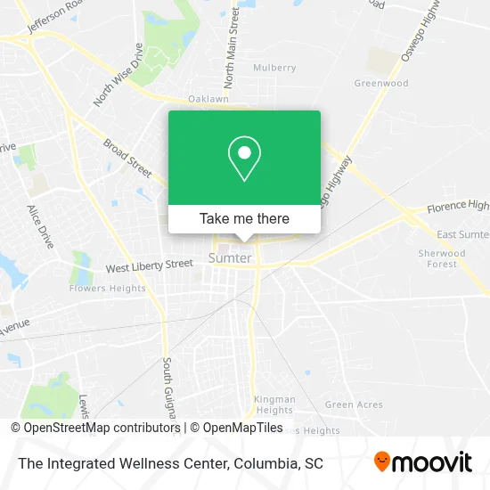 The Integrated Wellness Center map
