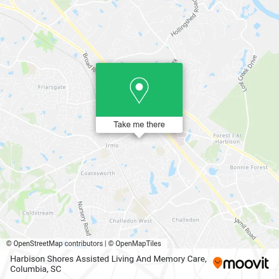 Harbison Shores Assisted Living And Memory Care map