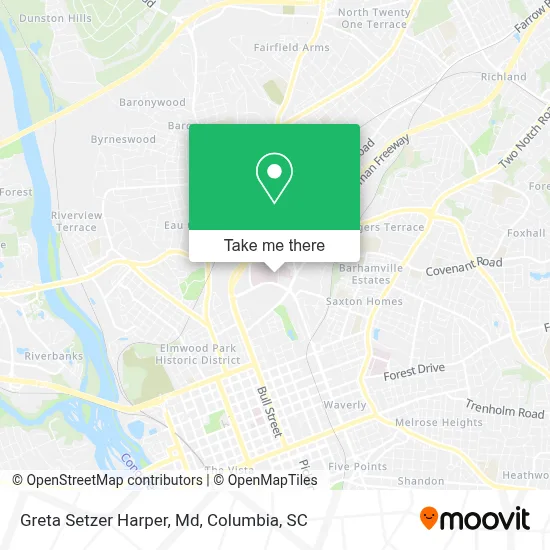 Greta Setzer Harper, Md map