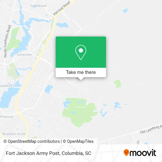 Fort Jackson Army Post map