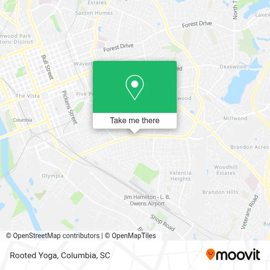 Rooted Yoga map