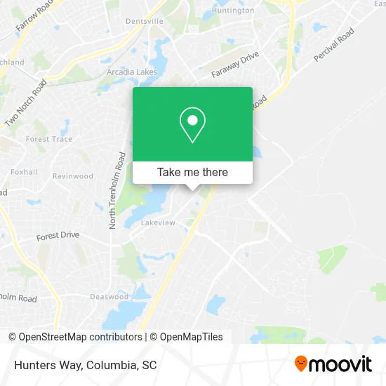 Hunters Way map
