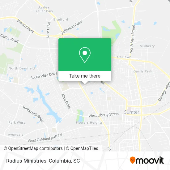 Radius Ministries map