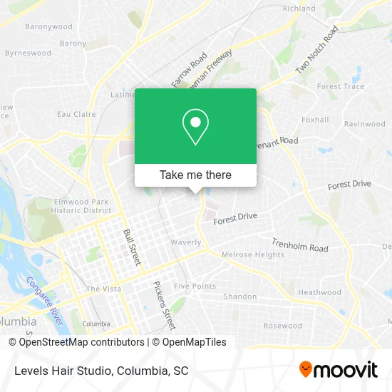 Levels Hair Studio map
