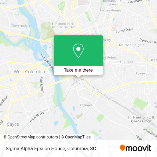 Sigma Alpha Epsilon House map