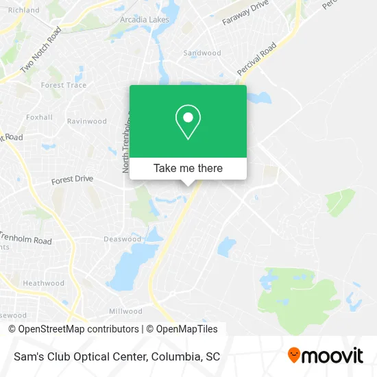 Sam's Club Optical Center map