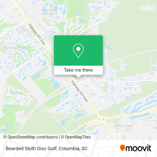 Bearded Sloth Disc Golf map