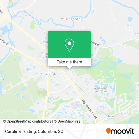 Carolina Testing map