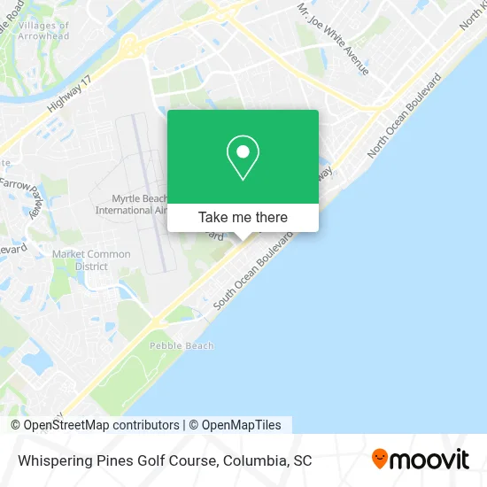 Whispering Pines Golf Course map