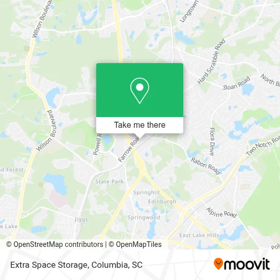 Extra Space Storage map