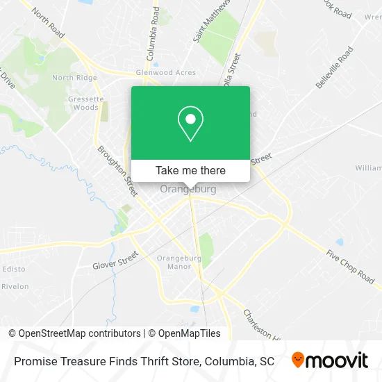 Promise Treasure Finds Thrift Store map