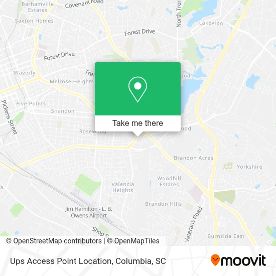 Ups Access Point Location map