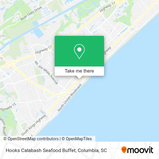 Hooks Calabash Seafood Buffet map