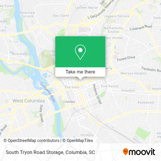 South Tryon Road Storage map