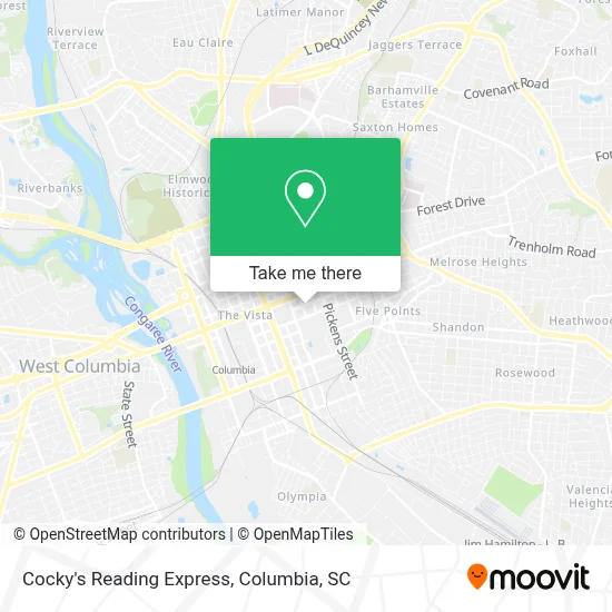 Cocky's Reading Express map