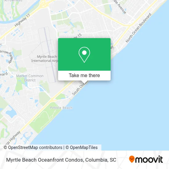 Myrtle Beach Oceanfront Condos map