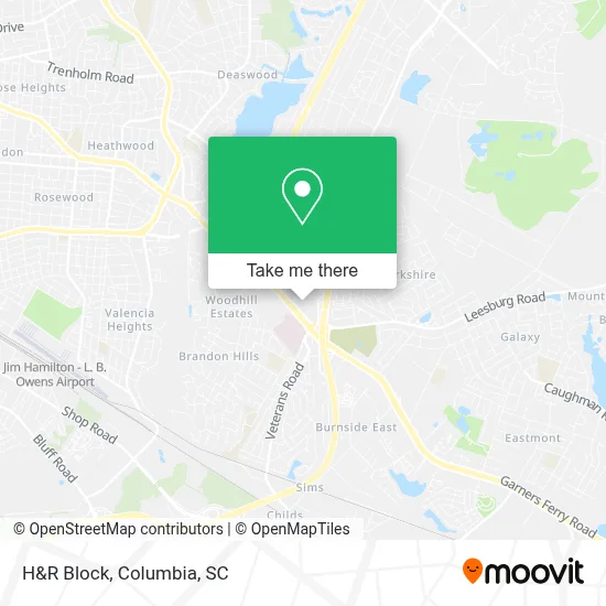 H&R Block map
