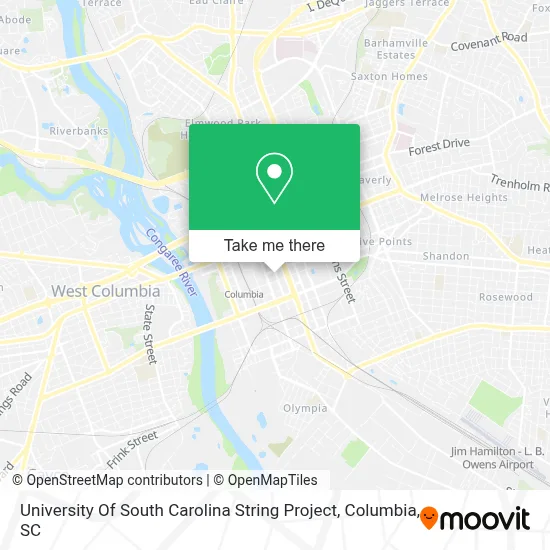 University Of South Carolina String Project map