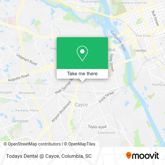 Todays Dental @ Cayce map