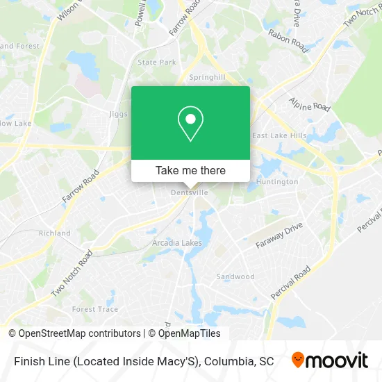 Finish Line (Located Inside Macy'S) map