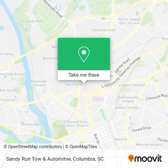 Sandy Run Tow & Automitve map