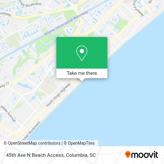 45th Ave N Beach Access map