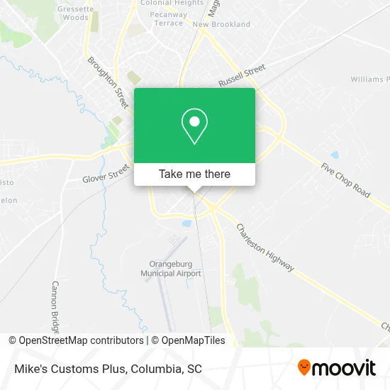 Mike's Customs Plus map
