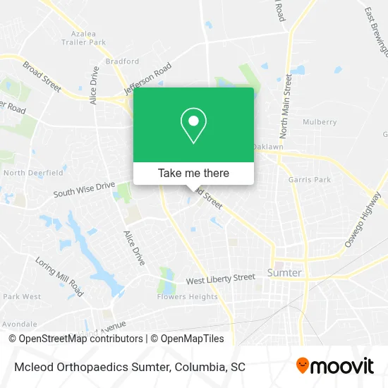 Mcleod Orthopaedics Sumter map