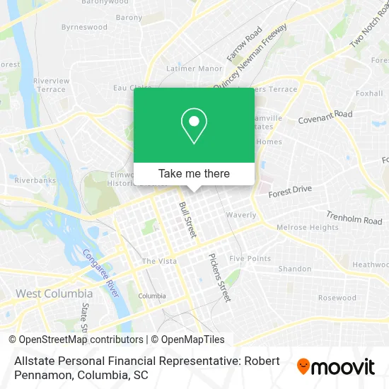 Allstate Personal Financial Representative: Robert Pennamon map