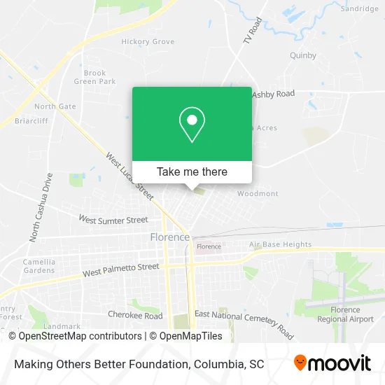 Making Others Better Foundation map