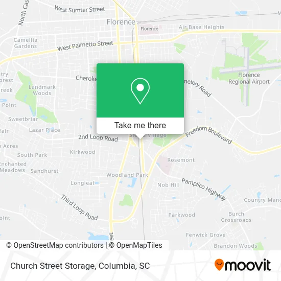 Church Street Storage map