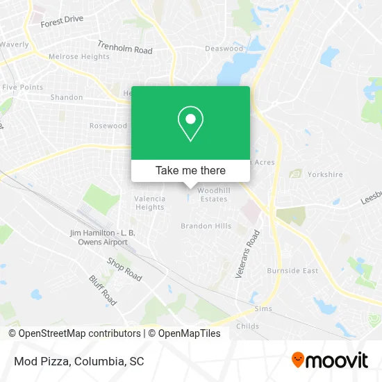 Mod Pizza map