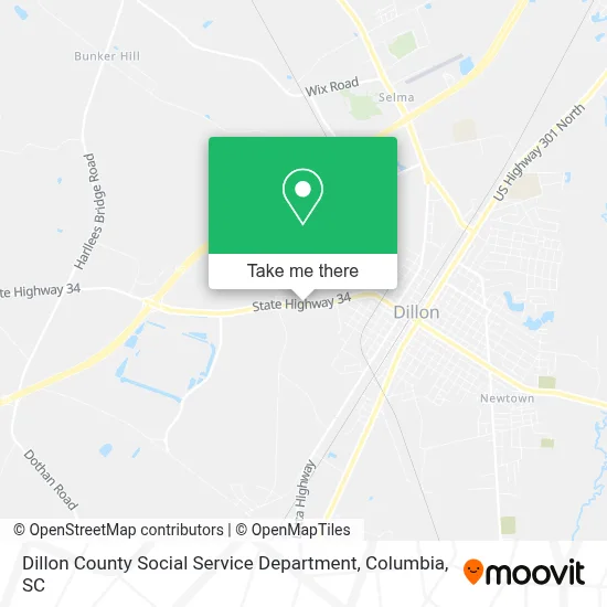 Dillon County Social Service Department map