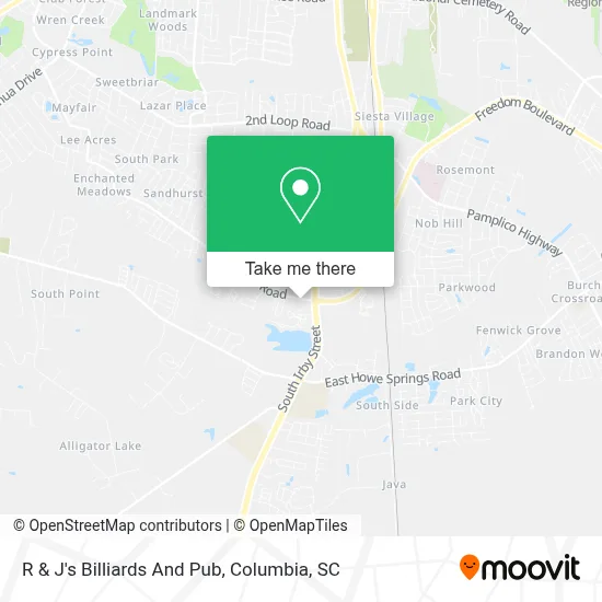 R & J's Billiards And Pub map