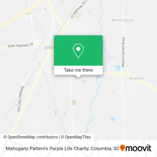 Mahogany Pattern's Purple Life Charity map