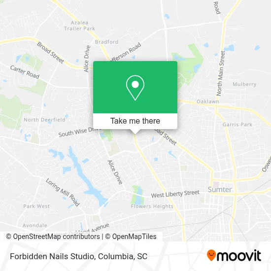 Forbidden Nails Studio map