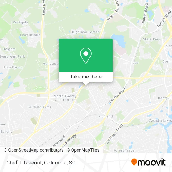 Chef T Takeout map