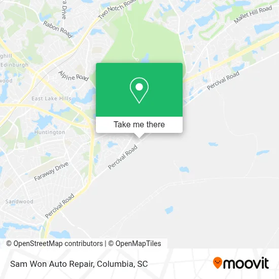 Sam Won Auto Repair map