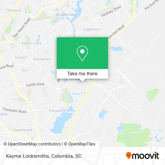 Keyme Locksmiths map