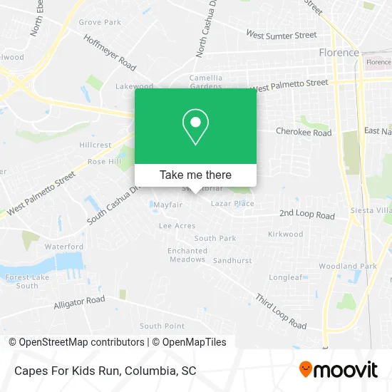 Capes For Kids Run map