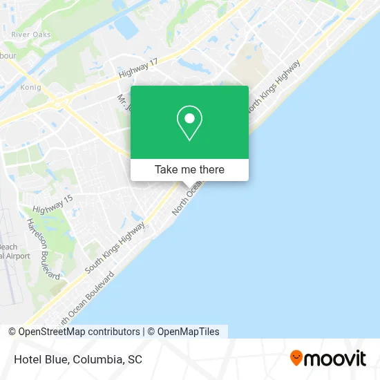 Hotel Blue map