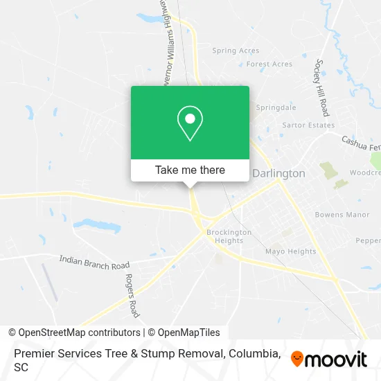 Premier Services Tree & Stump Removal map