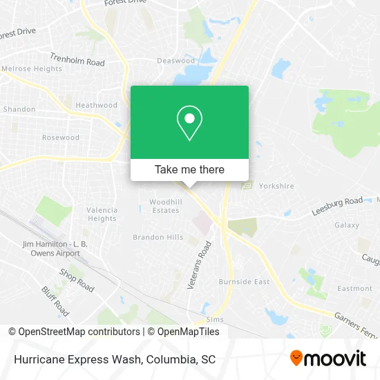 Hurricane Express Wash map