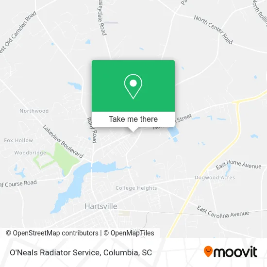 O'Neals Radiator Service map