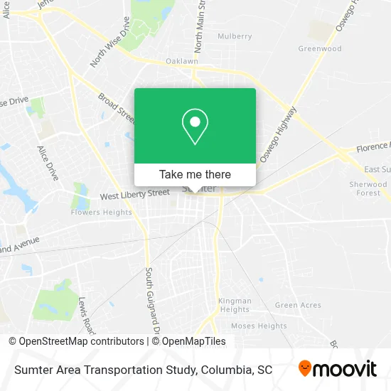 Sumter Area Transportation Study map