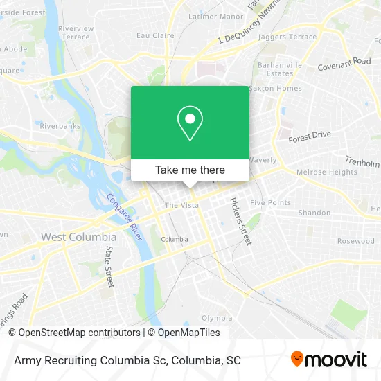 Army Recruiting Columbia Sc map