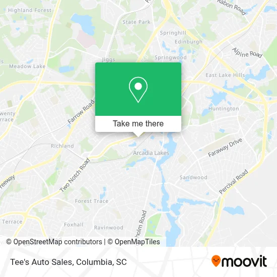 Tee's Auto Sales map