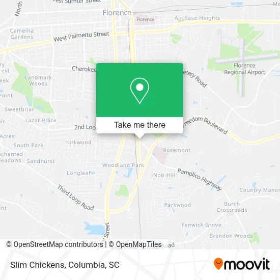Slim Chickens map