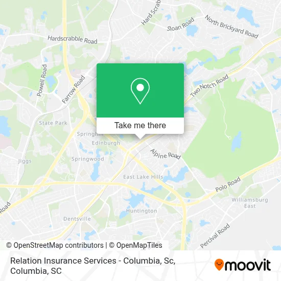 Relation Insurance Services - Columbia, Sc map