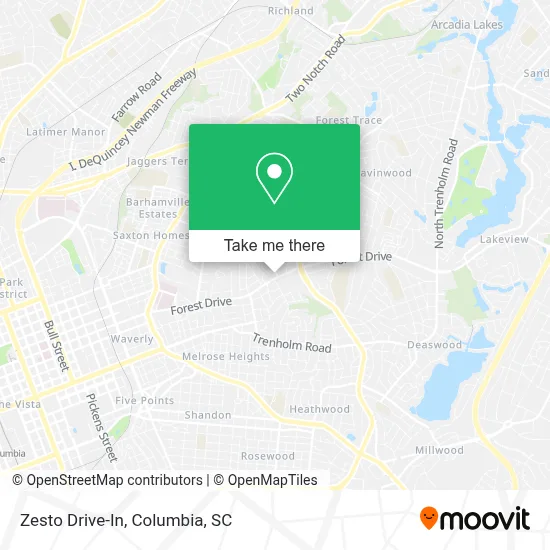Zesto Drive-In map